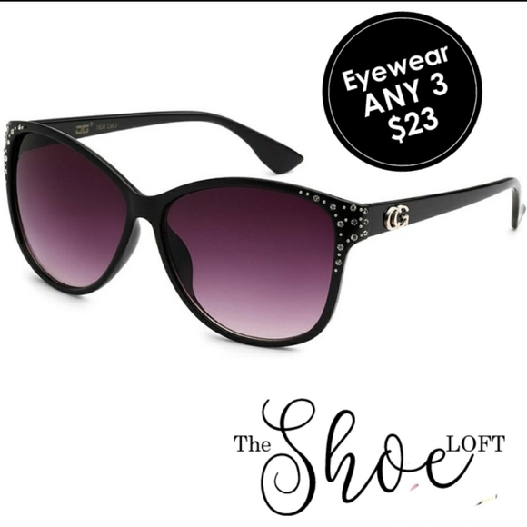 CG Rhinestone Frame Sunglasses
